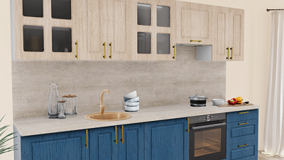 Кухня на заказ Дуб светлый - Дуб адриатика